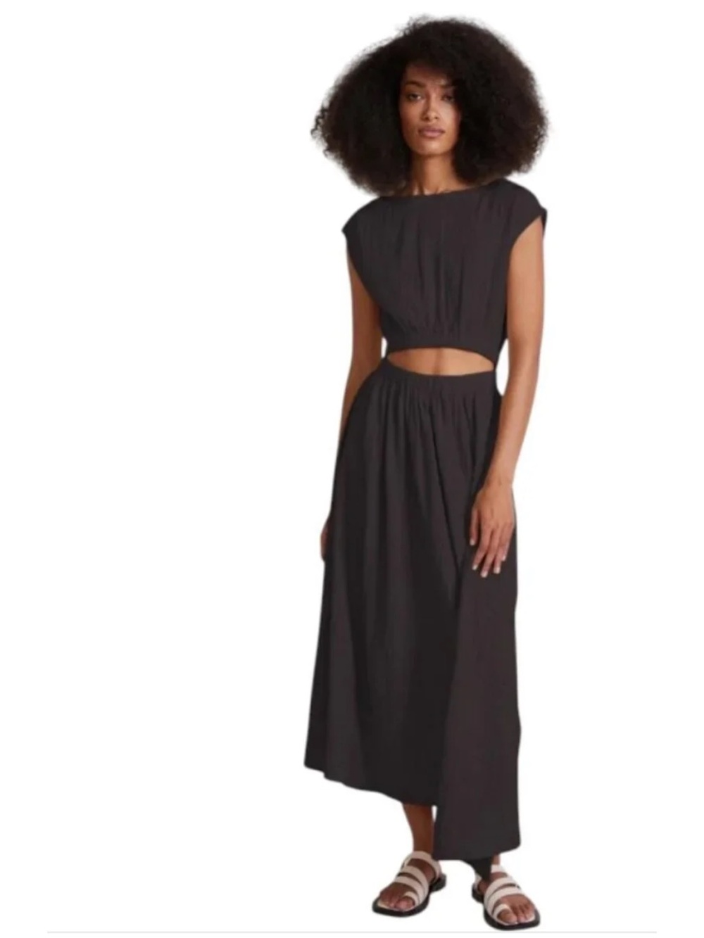 A Piece Apart Black Organic Cotton Maxi Dress Size XL Like New